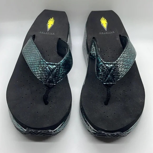 Volatile Python Wedge Sandals - Picture 3 of 6